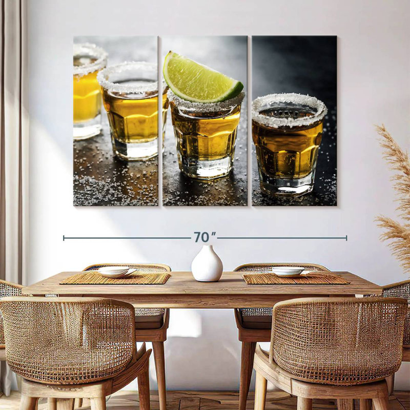 Téquila Yarlin avec sel et lime, H 24 po x l 38 po