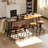 83.86in Modern Counter Height Bar Table ,Pub Table ,Console Table,Metal Frame for Dinner Kitchen and Living Room