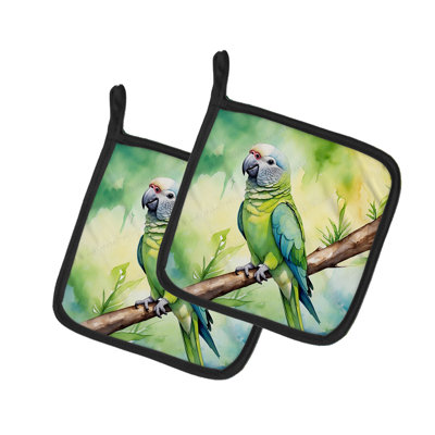Paire de porte-casseroles Monk Parakeet