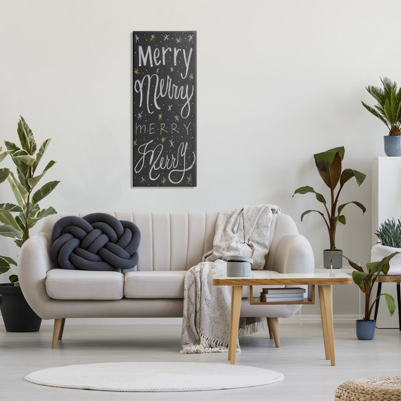 Festive Merry Chalk Style, Toile tendue, H 40 po x l 17 po