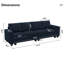 Canapé-lit modulaire en velours à 4 places pour salon Shavera-835939006