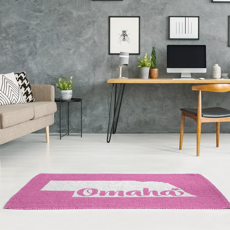 Tapis de zone rose omaha nebraska, Rectangle 5 pi x 7 pi