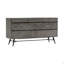 Commode 6 tiroirs en bois d'acacia gris