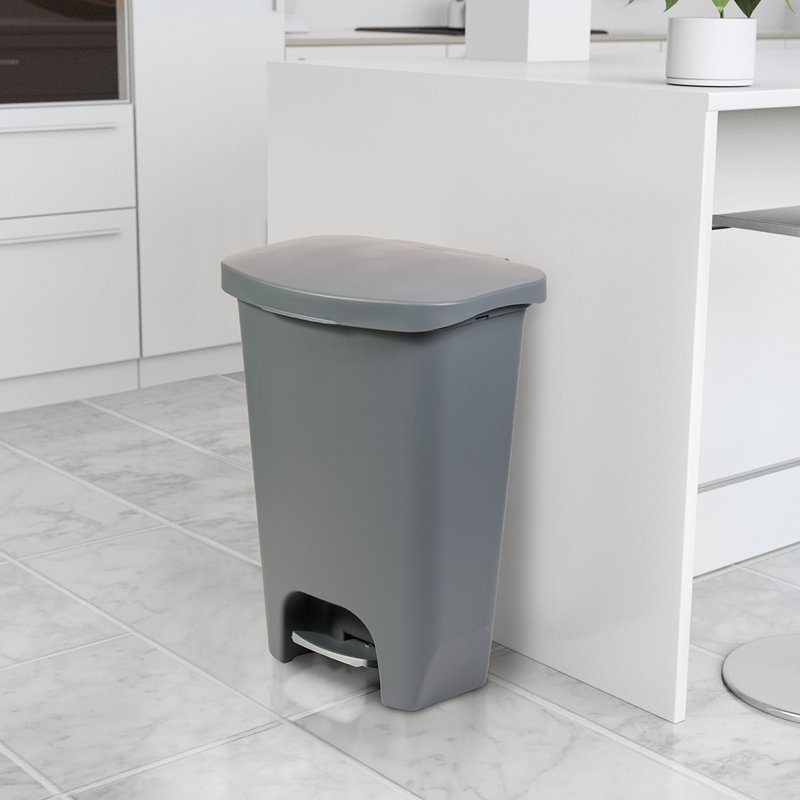 Poubelle en plastique GLAD 13 gallons, Gris