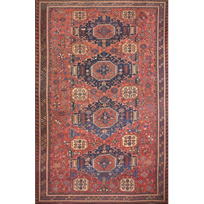Rustic Tribal Antique Large Size Caucasian Soumak Flat Weave Rug