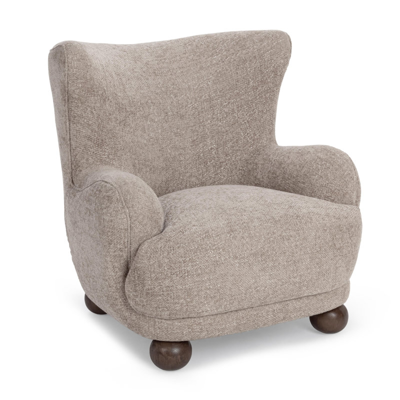 Penelope Upholstered Accent Chair, Mushroom Taupe