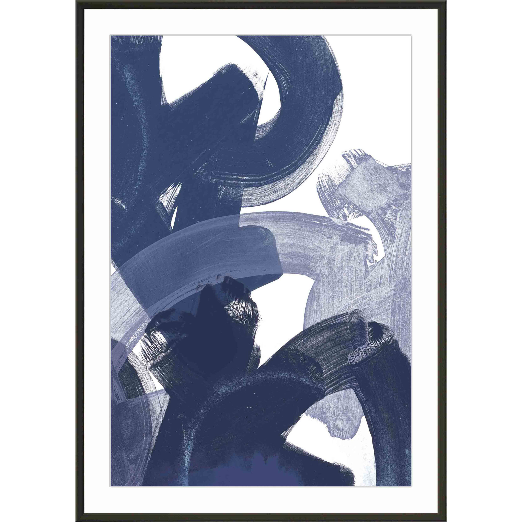 Blue On Blue I, 17.8" H x 13.8" W x 1.18" D, Black