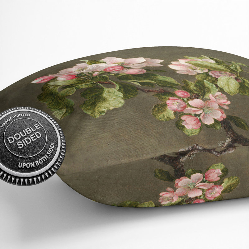 Apple Blossom Flowers Square Throw Cushion, 55cm H x 55cm W x 20cm D