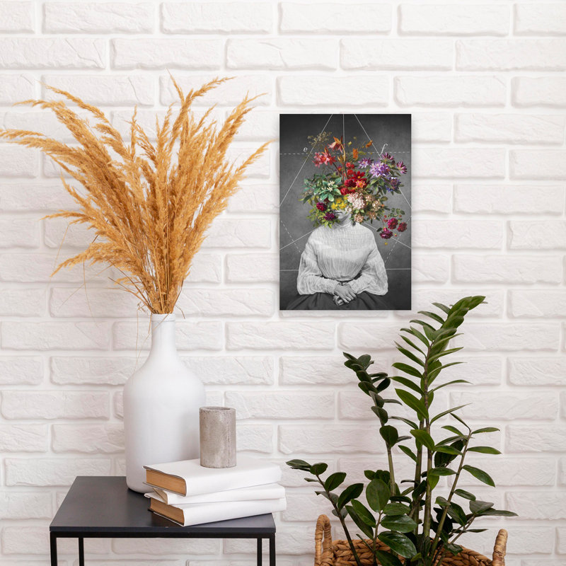 «Mathematical Beauty», art mural rétro sur fleur, H 18 po x l 12 po