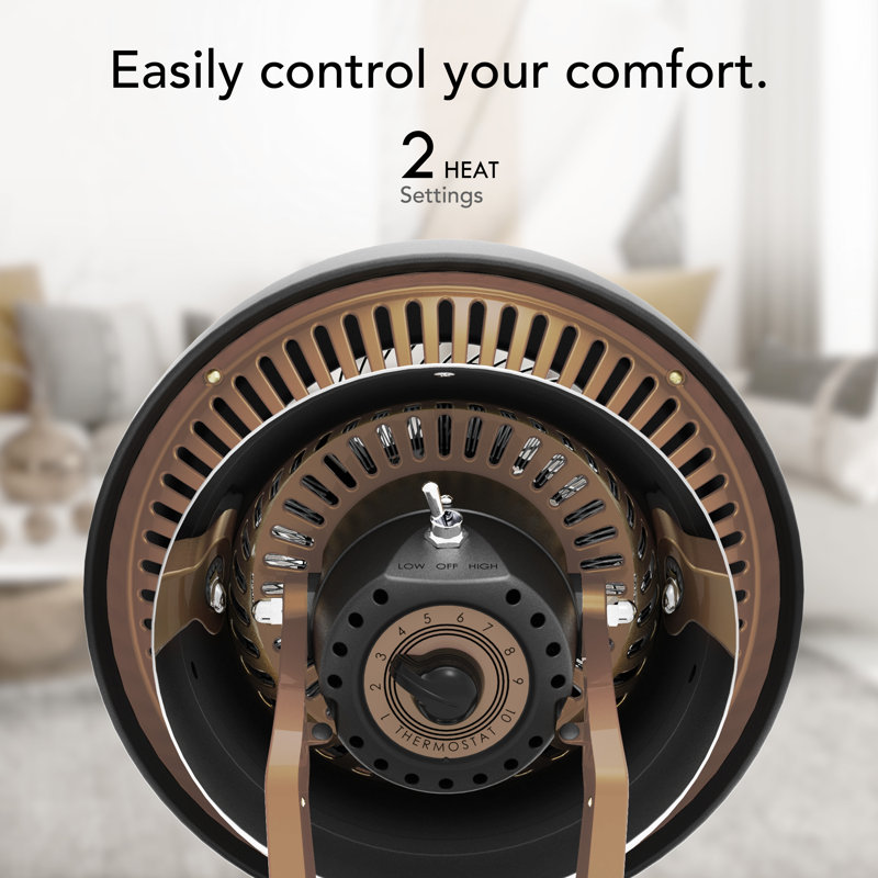 Timeless Vheat Vintage Space Heater, Gunmetal