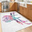 Tapis d'intérieur blanc lavable à la machine, motif tête de cerf et mandala tigre.-1093666968