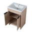 Meuble-lavabo autoportant avec lavabo en résine