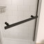 Cabine de douche pivotante pour salle de bain - Verre trempé transparent de 1/4 po noir mat pour un attrait visuel-127308268