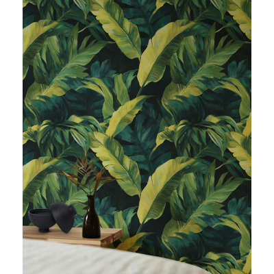 Papier peint feuille de bananier tropical