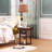 Modern Drum End Table With USB Charging And Ceramic Shade-186519622-150851017