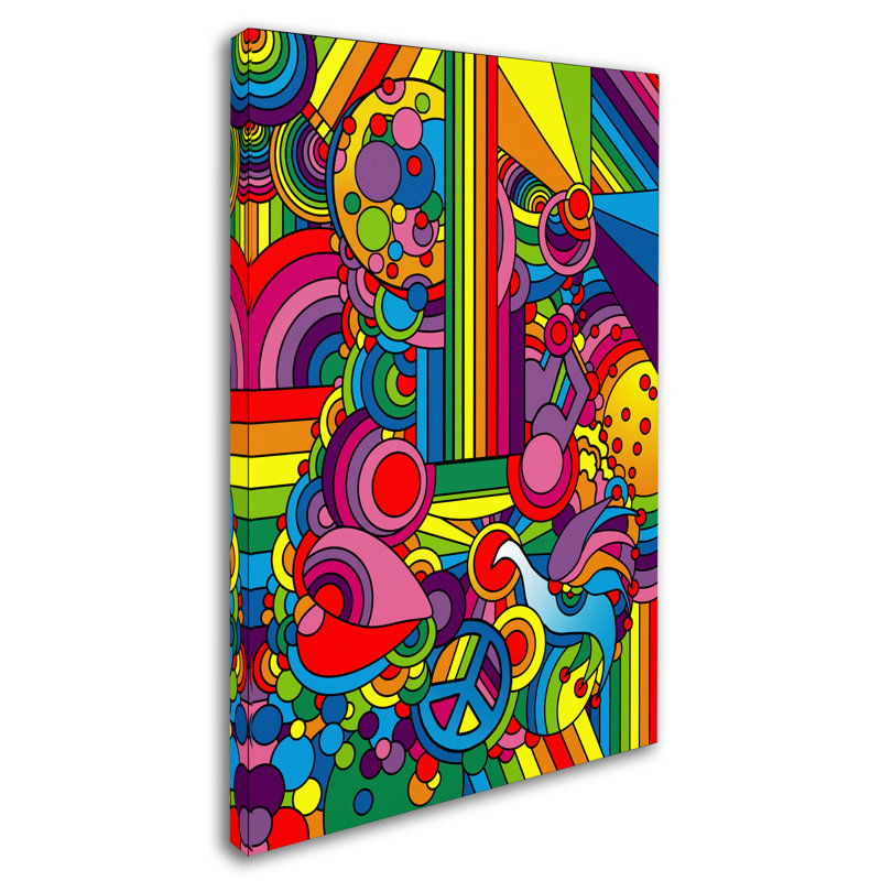 « pop art guitare motif 916 », impression sur toile tendue, H 32 po x l 22 po