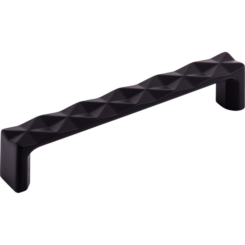 Quilted Bar pull, 5 1/16" Center to Center, Flat Black