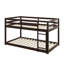 Lit superposé simple en bois d'hévéa sur lit simple avec échelle-731334372