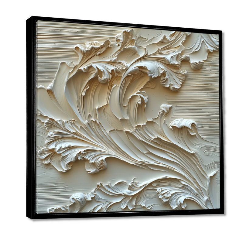 Ommy, lumière ascendante des vagues de la crème, art mural abstrait moderne et transitionnel, Noir, noir, noir, noir