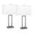 Rugged Rectangles Metal USB Table Lamp
