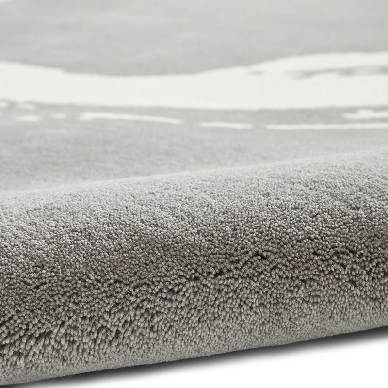 Tufted Wool Grey Rug, Rectangle 120 x 170cm