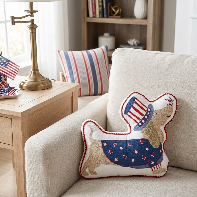 Coussin patriotique pour un sommeil confortable convenant aux thèmes patriotiques et de la fête de l’Independance