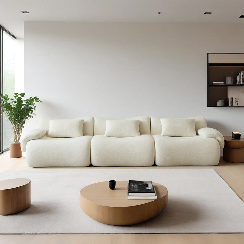 Canapé modulaire Boucle Cloud, Blanc