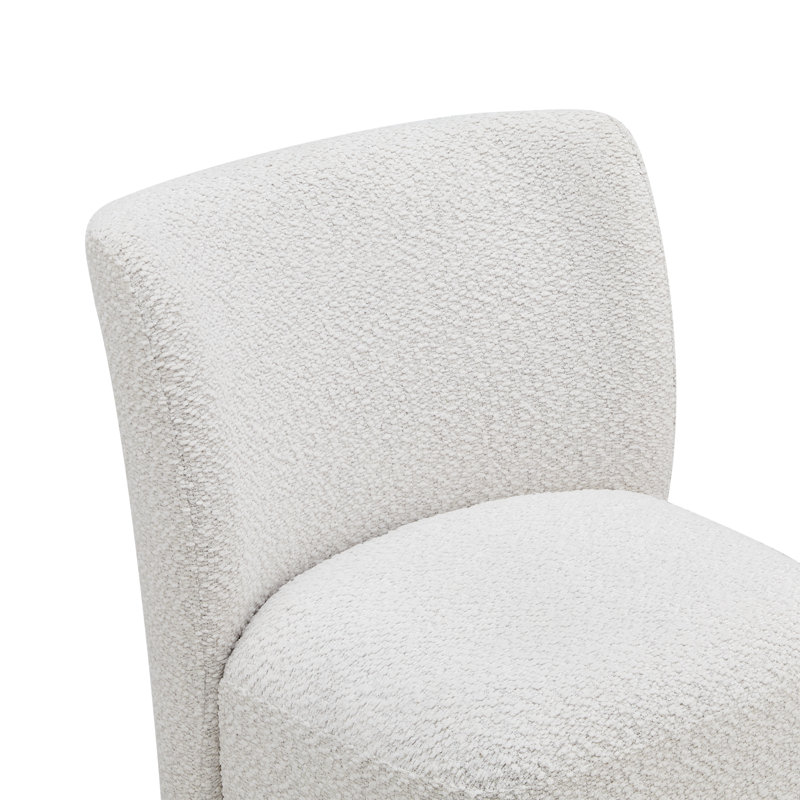 Chaise rembourrée Madie, Neige