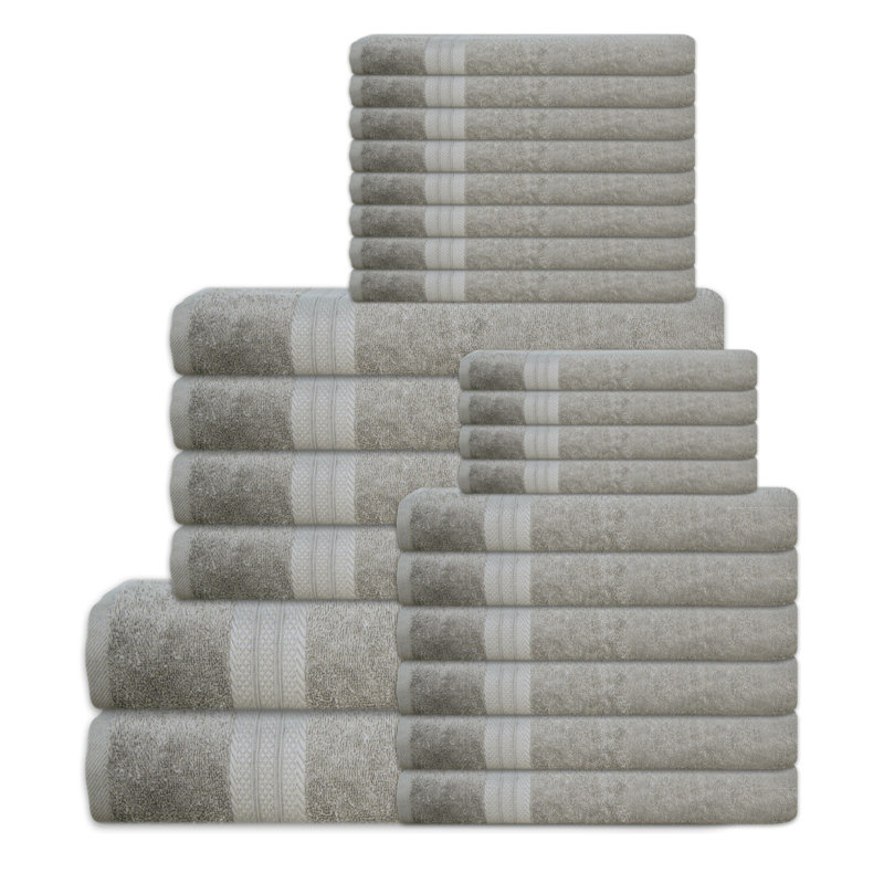 Terrycloth Bath Towels (Pack of 24), Platinum