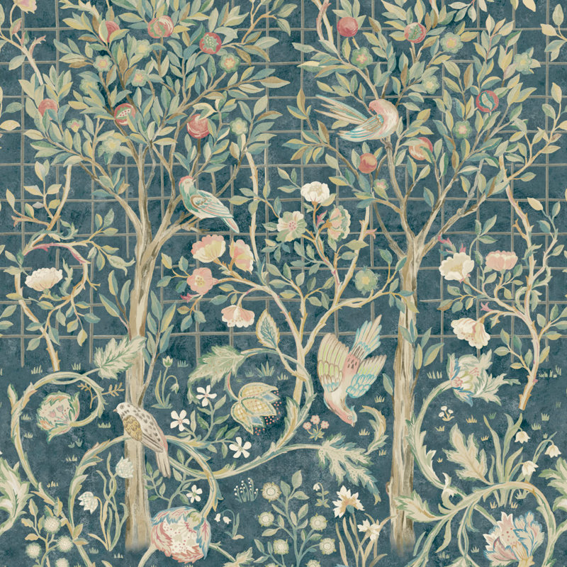 Melsetter 30m x 1.4m Matte Wallpaper Roll, Blue