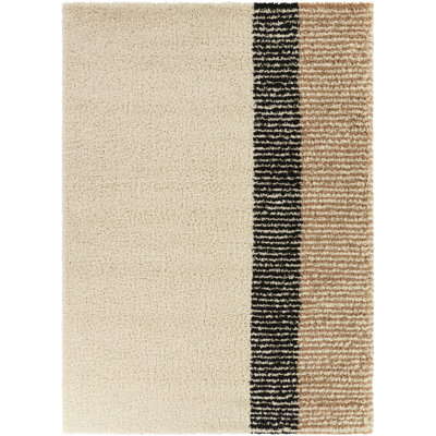 Coleman Pink/Brown Color Block Stripe Area Rug