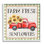 Motif de tournesols frais Gingham Farm - cadre flottant, impression sur bois