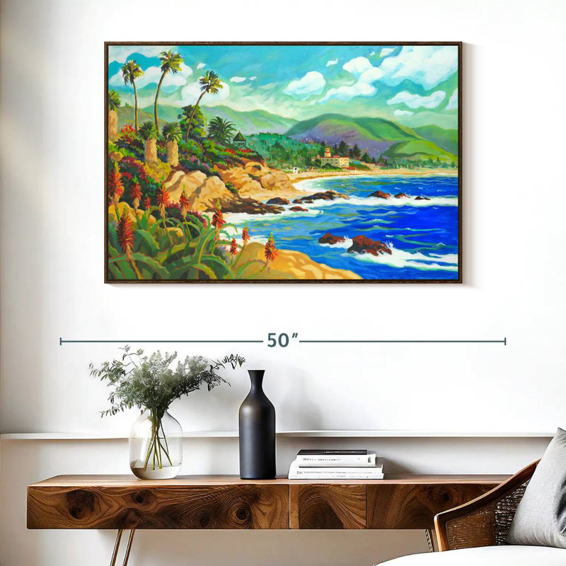 In Love With Laguna, Cadre flottant en noyer, 40 po x 27 po
