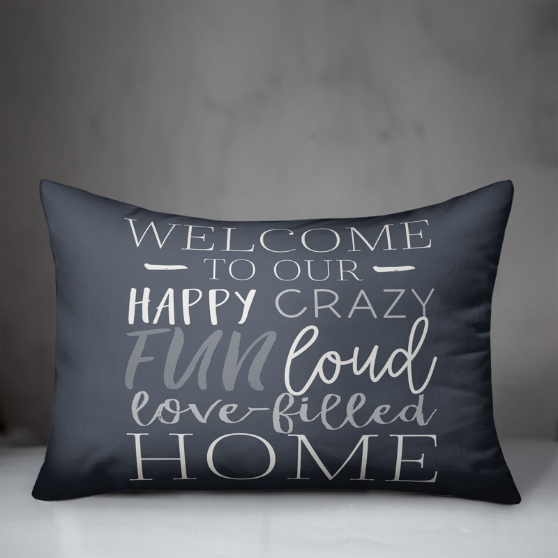  Polyester Indoor/Outdoor Throw Pillow, Slate, 18" H x 25" W