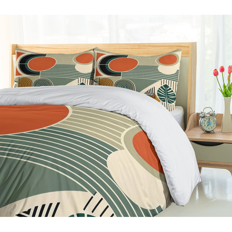Monstera Duvet Cover, California King Duvet Cover + 2 Standard Shams