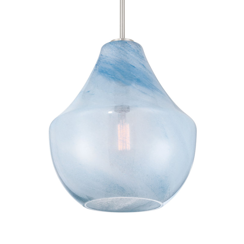 1 luminaire suspendu, Bleu doux