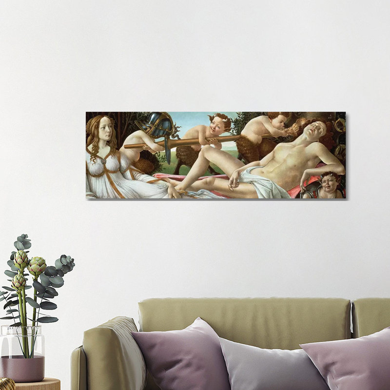 Venus And Mars, C.1485 by Sandro Botticelli - Wrapped Canvas Panoramic Painting, 121.92 cm H x 40.64 cm W x 3.175 cm D