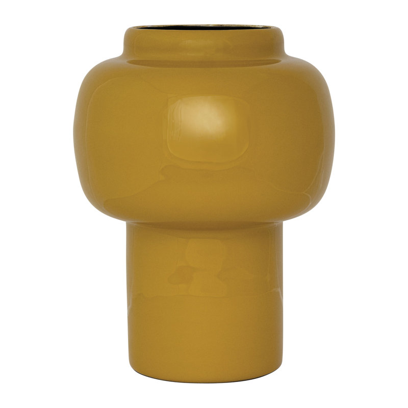 Enameled Metal Vase