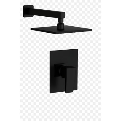 Abruzzo Pressure Balance Shower Head with 8-Inch 1.8 GPM Rain Shower Head, Valve Included