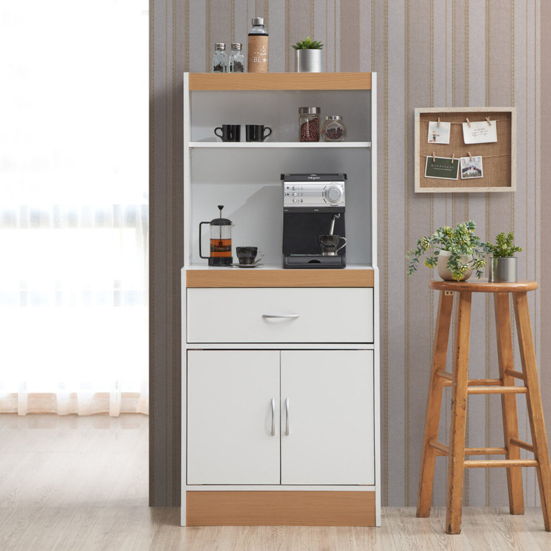 Garde-manger 54 po, Blanc / hêtre