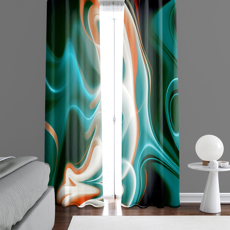 Bailie Semi Sheer Curtain Pair, 40" W x 82" L