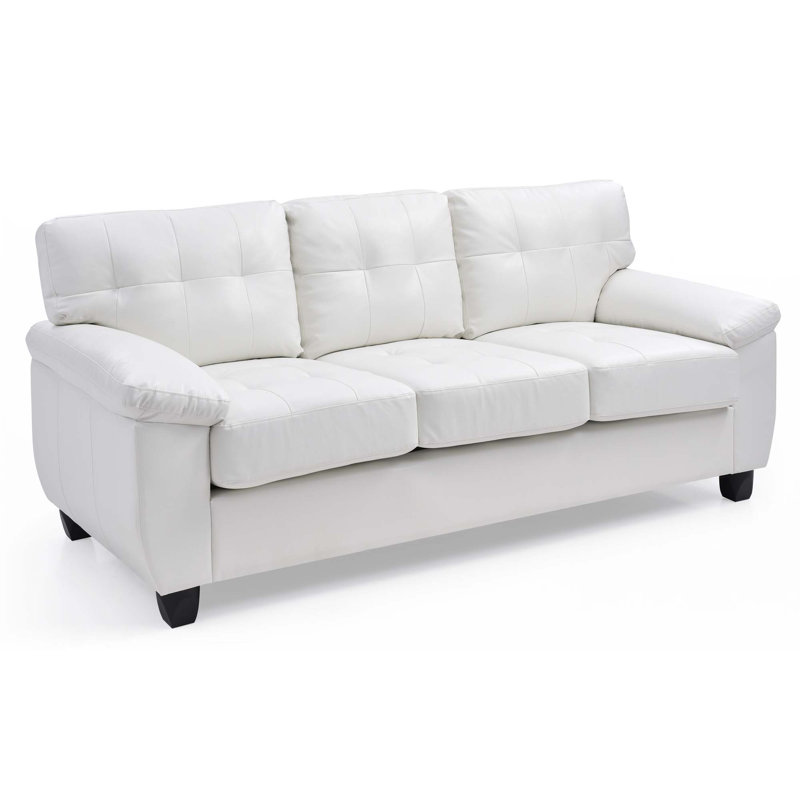 78" PU Sofa, White