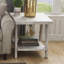 Table de bout avec tablette contemporaine en bois Athens, finition blanche, table-1658117313-1658117316