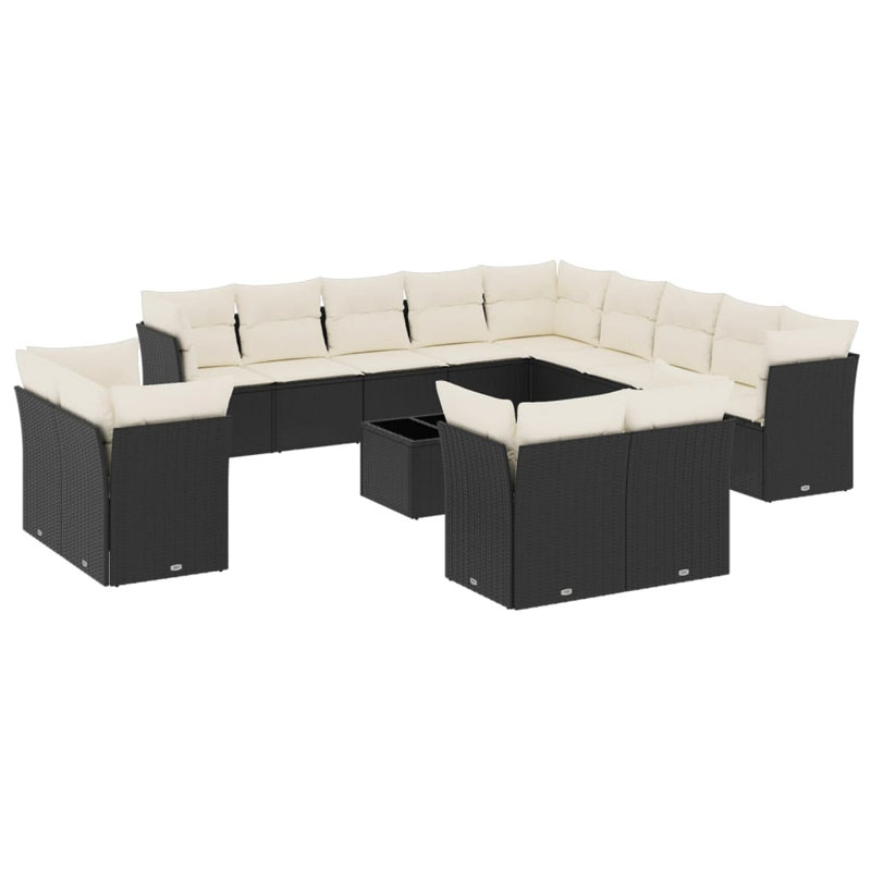 Grand canapé modulaire en rotin PE Vidaxl