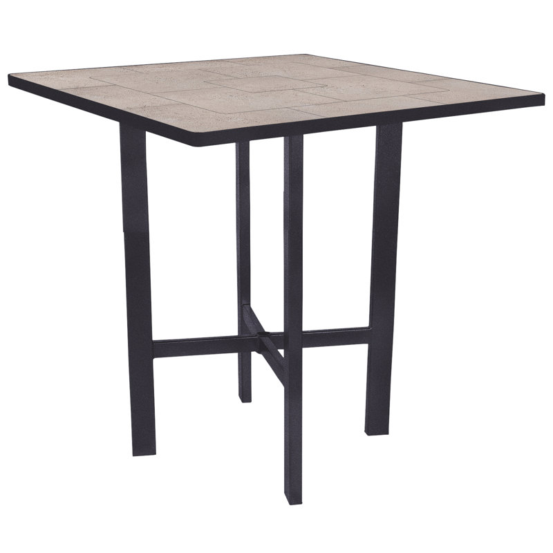 Outdoor Square Bar Table, Summit Gray, Graphite
