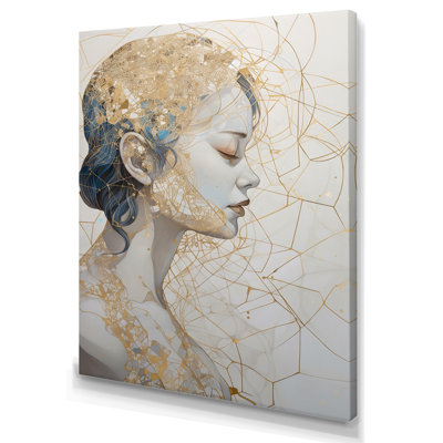 " Gold Lines Femal Profile I "