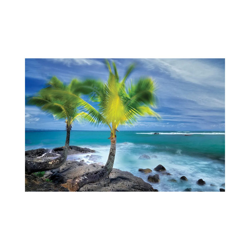 «Tropical Together I» par Dennis Frates - Giclée sur toile tendue avec châssis, H 12 po x l 18 po x 1,5 po