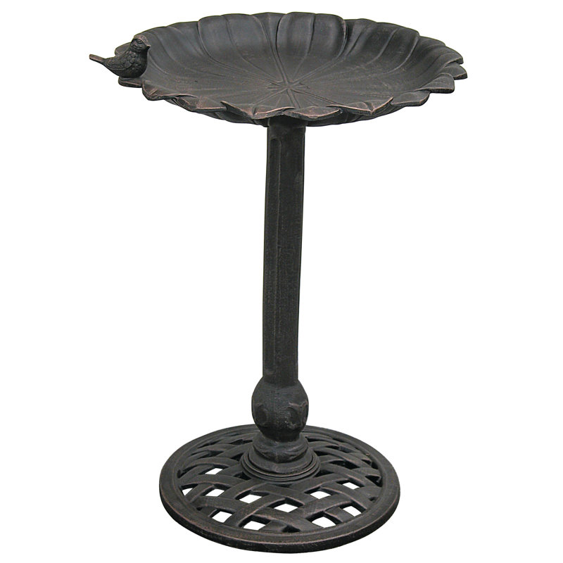 Metal Pedestal Birdbath