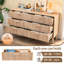 Commode double 6 tiroirs l 53,9 po, commode double en bois, commode moderne pour chambre à coucher, salon, salle de bain-900941758