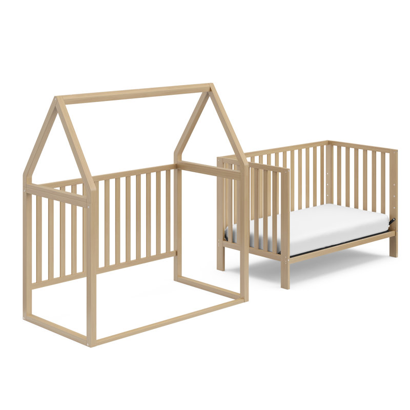 Driftwood 5-in-1 Convertible Crib with Playhouse Design